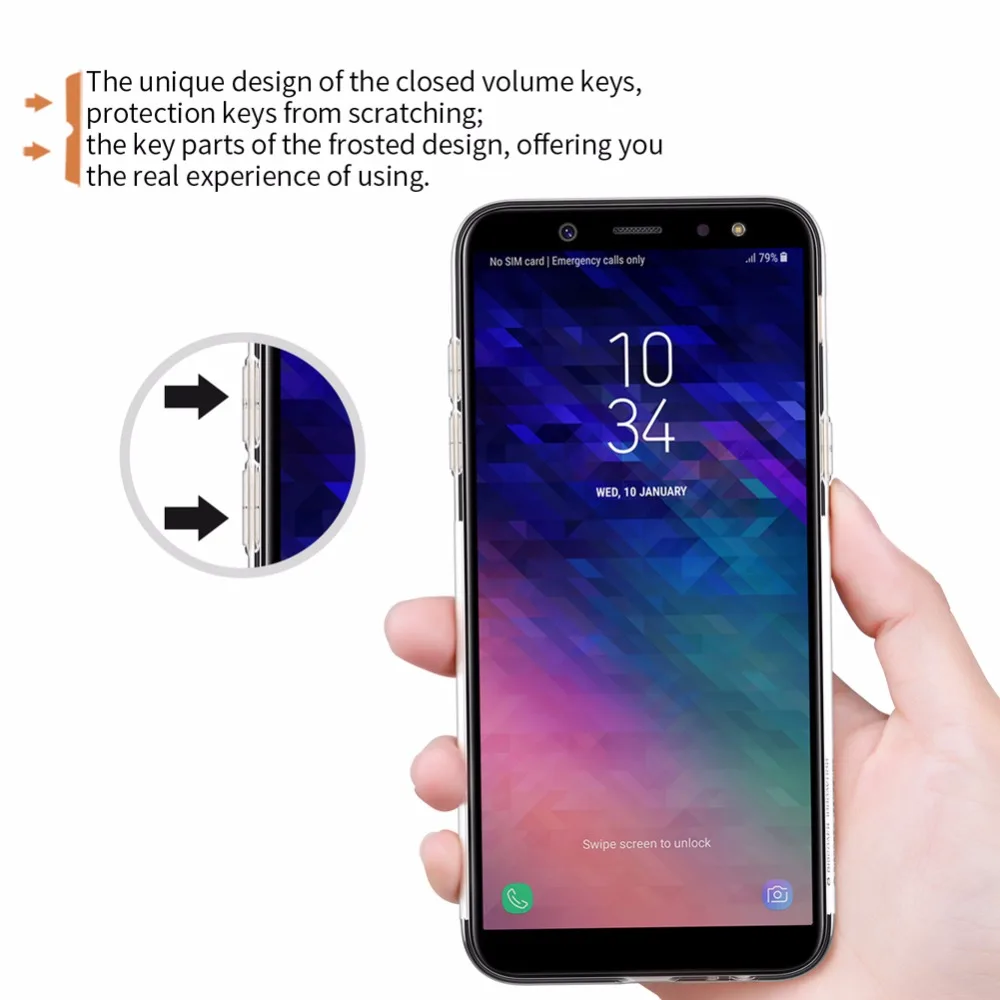 Nilkin for Samsung Galaxy A6 2018 Case Nillkin Soft Silicone TPU Clear Transparent Cover Plus / A9 Star Lite | Мобильные телефоны и