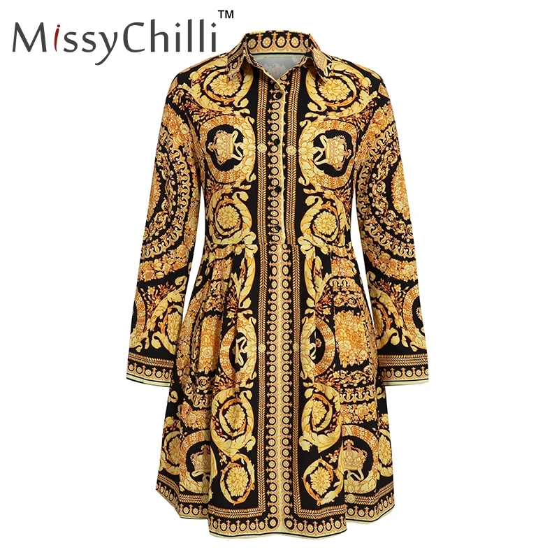 Женское винтажное платье-рубашка MissyChilli офисное платье с длинным рукавом и