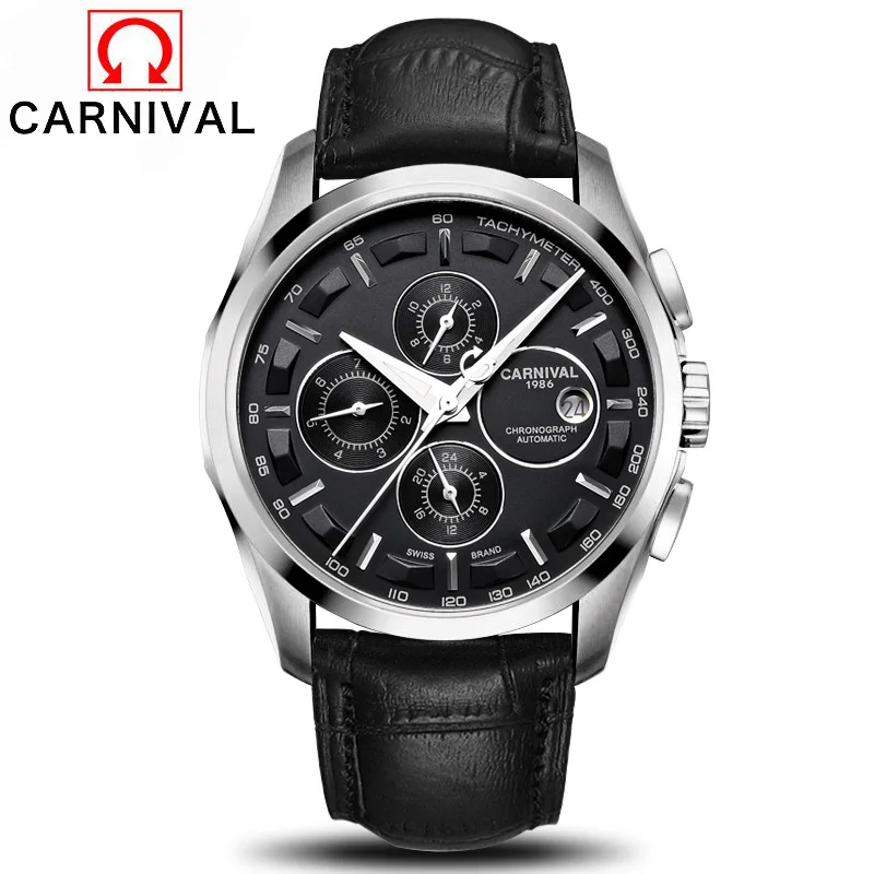 Часы наручные Carnival Top Brand Мужские механические брендовые Роскошные