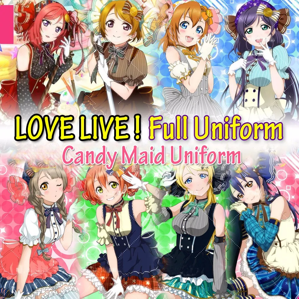 Японское аниме Love Live Tojo/Umi/Eli/Hanayo/Nico/Rin, платье принцессы Лолиты, костюм для косплея, один размер