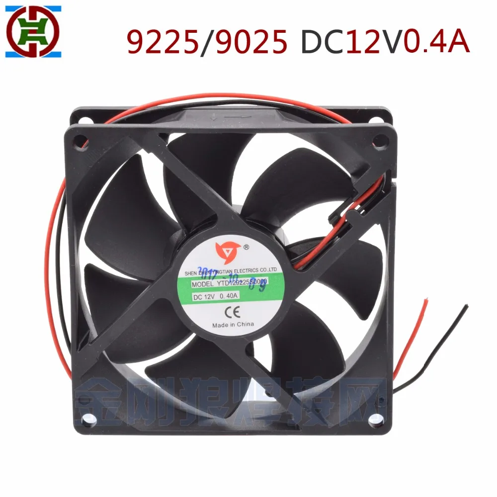 YDT 9225 9025 вентилятор воздушного охлаждения DC12V 0.4A, осевой вентилятор 92*92*25 мм для ZX7/TIG 200A сварочный аппарат