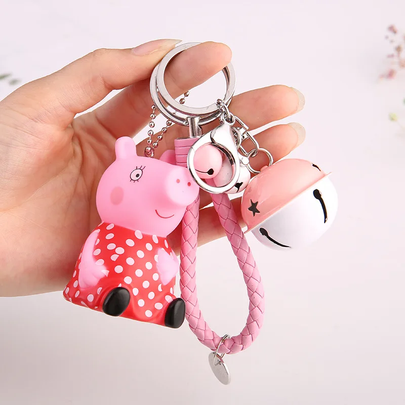 Peppa pig Популярная игрушка Копилка колокольчик-брелок Подвеска Милая свинка