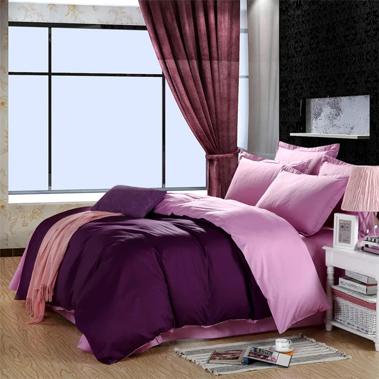 17 С Три-дэ принтом 6 шт. однотонный однотонного цвета хлопок комплекты постельного белья 4 шт. Стёганое одеяло, покрывало на кровать, наволочку, простыню, король queen размер, покрывало для кровати - Цвет: 17