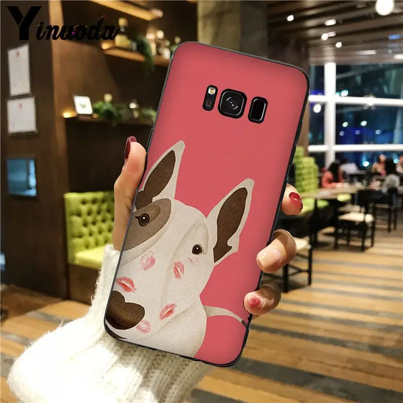 A16 Yinuoda Бультерьера с бультерьером собакой Smart Cover Черная мягкая крышка чехол для телефона для GALAXY s5 s6 edge plus s7 edge s8 plus, s9 plus - Цвет: A16
