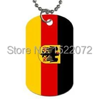 custom germany flag dog tag cheap print flag dog tag necklace low price custom metal dog tag necklace
