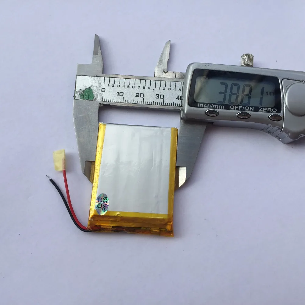 3.7 В thium полимерный аккумулятор 654050 MP4 MP5 GPS мобильного DVD 1500 МАЧ | Электроника