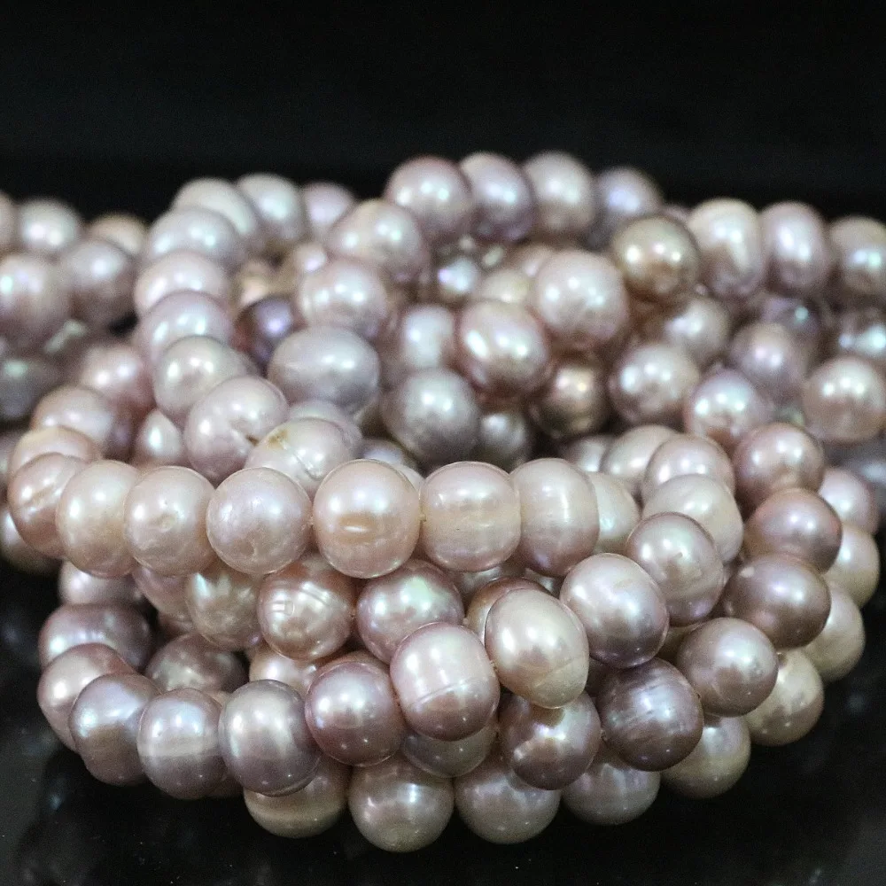 

Модные фиолетовые натуральные пресноводные жемчужины, круглые бусины насыпью 9-10 мм, европейские женские подвески, ювелирные изделия «сдел...