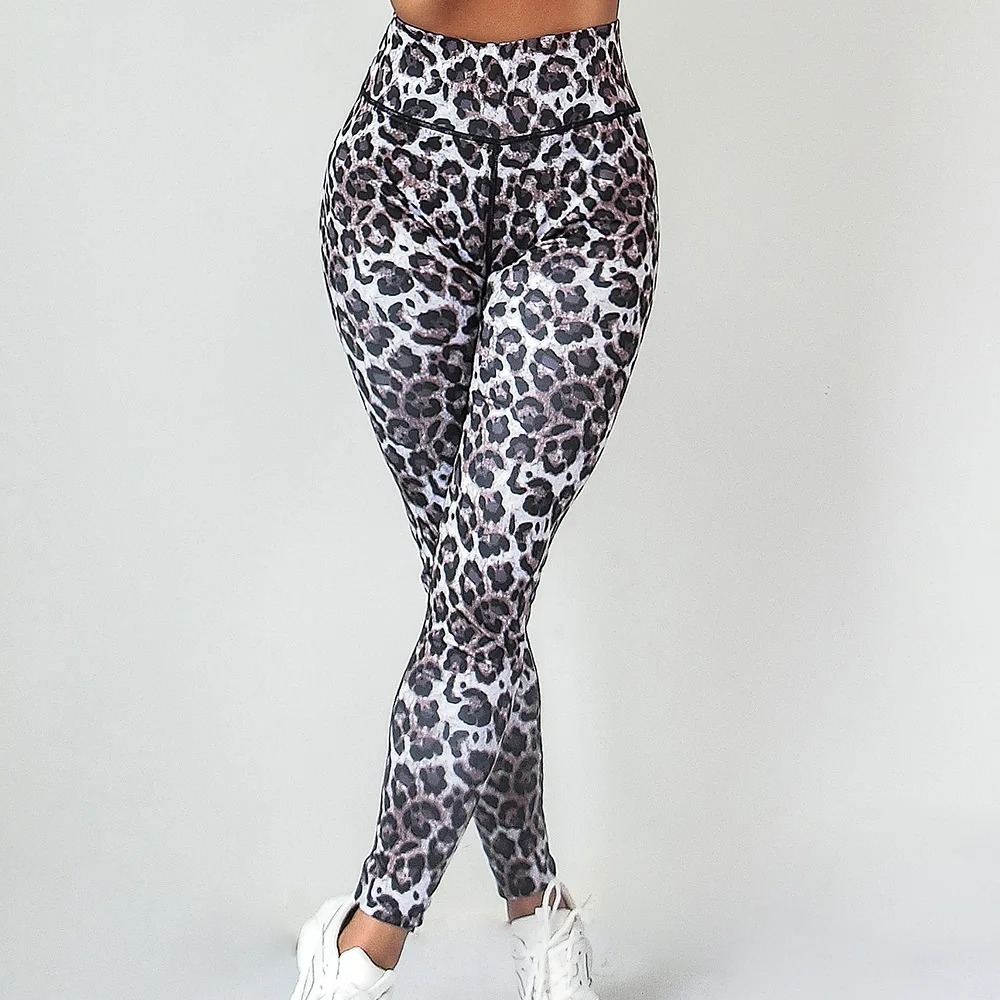 Женские леггинсы для фитнеса с высокой талией обтягивающие спортивные штаны