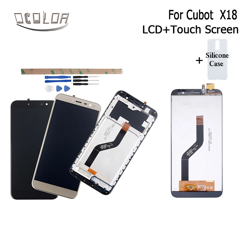 Ocolor для Cubot X18 ЖК-дисплей + сенсорный экран с рамкой 5 7 &quotэкран дигитайзер сборка