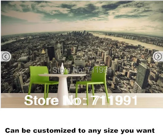 

Free shipping Saturated View of New York Mural wallpaper