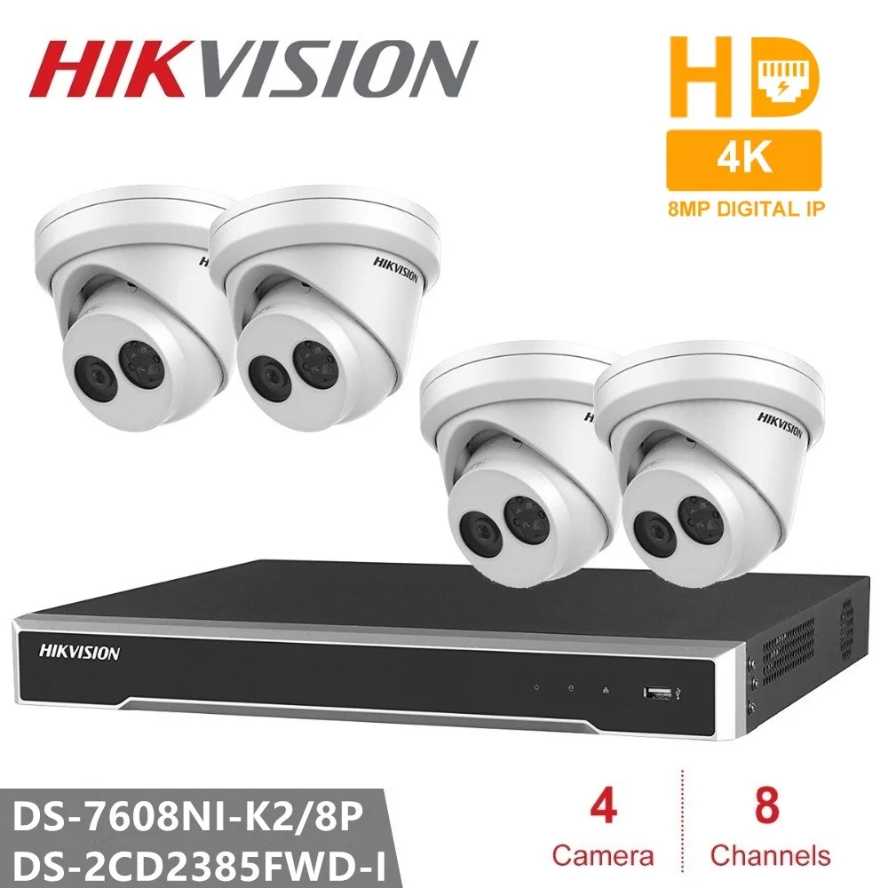 Hikvision CCTV Kits DS 7608NI K2/8 P NVR 2SATA с 8 встроенными портами POE Plug & Play 4K H.265 + фотокамера МП|nvr