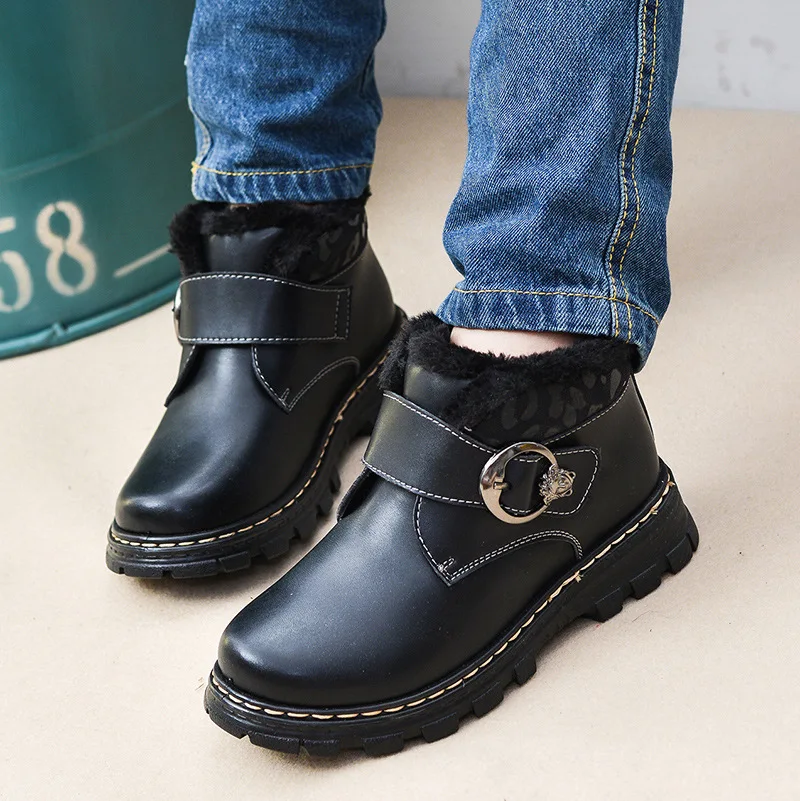 Yeafey Children Winter Baby Boots Kids Leather Shoes for Boys Size 26-37 Cowboy Autumn Children's Rubber |