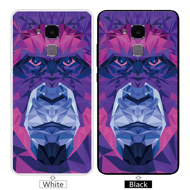 Cases for Huawei Honor 5C / 7 Lite Matte Soft Silicon Back Black Square Cover 5.2&quot Honor7 GT3 Clear Capa |