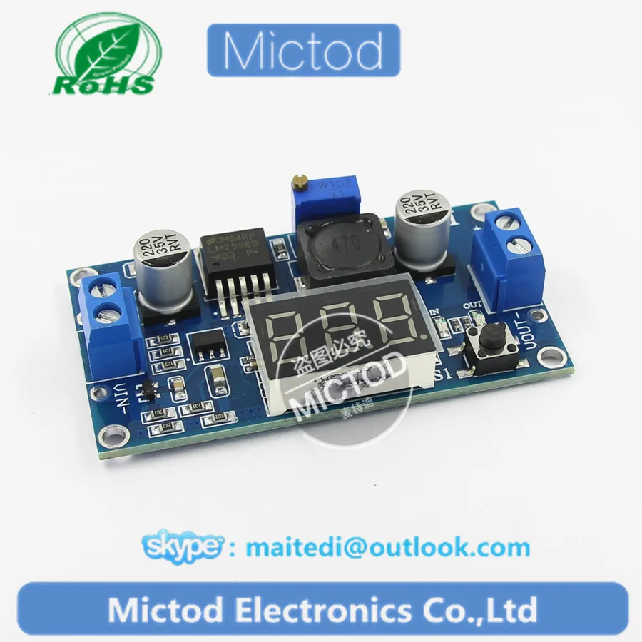 5 шт./лот LM2596 LM2596S модуль питания + LED Вольтметр DC-DC регулируемый ПОНИЖАЮЩИЙ блок с