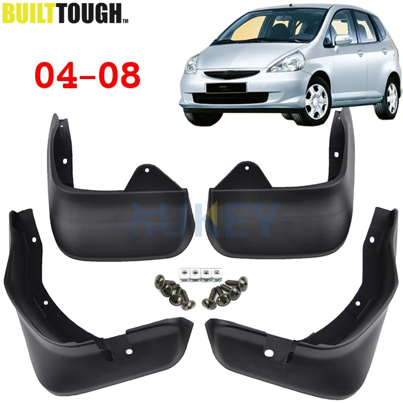 Для Honda Fit Jazz Хэтчбек JDM 2004 2005 2006 2007 2008 комплект литой Брызговики передние и задние брызговики