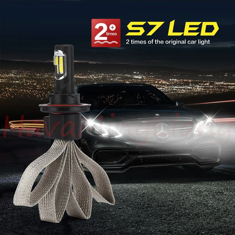 Супер яркий автомобиль Фары для автомобиля LED H7 H4 H3 H8/H9/H11 9005 9006 H1 880 Стайлинг лампы