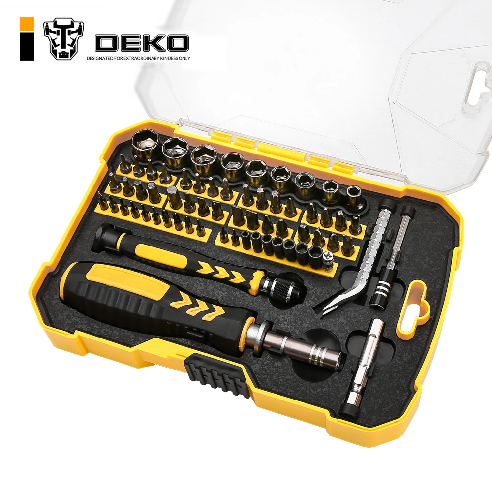 Фото DEKO LSD03 Repair Tool Kit Socket Screwdriver Kit DIY Household Screwdriver Set Magnetic Screwdriver Set for Household №2