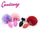 Кролик хвост Силиконовый анальный секс-игрушкапробка для взрослых продукт для женщин, анальная пробка собачьи хвосты раб Косплей submisson шарик Кролик Девочка игра