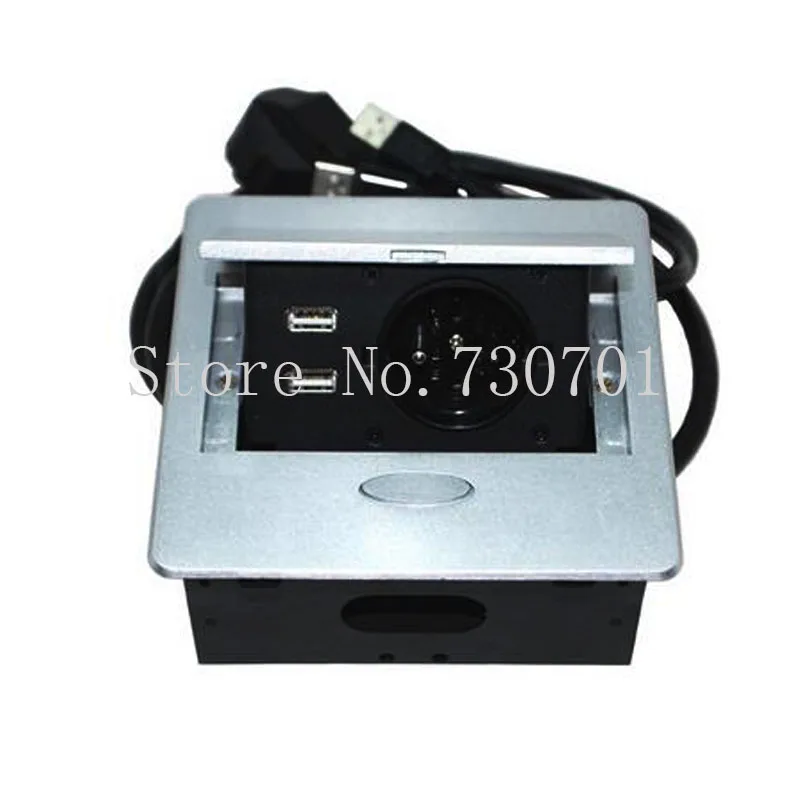 Настольная розетка с разъемом для кабеля длина 45 градусов открытая полоса