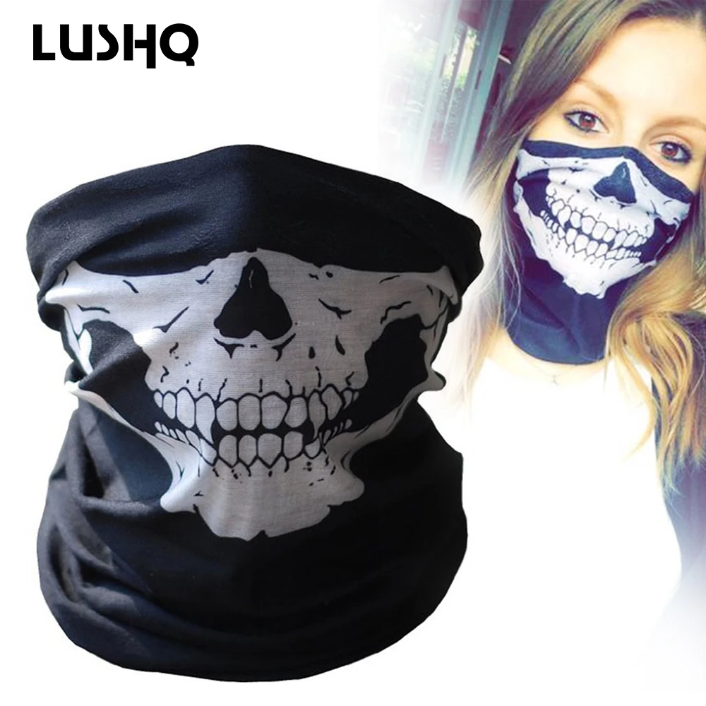 

LUSHQ Motorcycle Skull Shield Face Airsoft Mask For Sottocasco Moto Baraclava Cagoule Visage Balclava Scaldacollo Moto