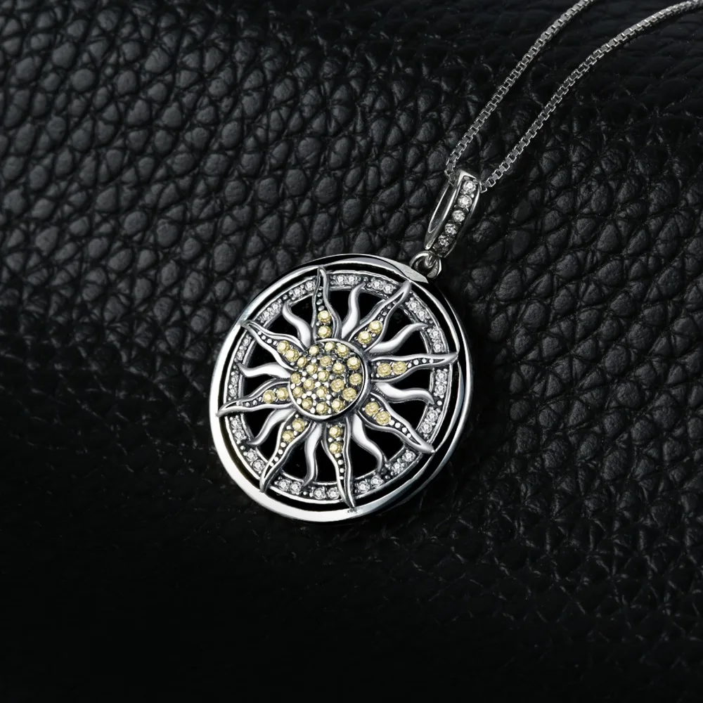 JewelryPalace небесное солнце 925 пробы Серебряное кубическое циркониевое очаровательное массивное ожерелье с подвеской женские ювелирные изделия без цепочки