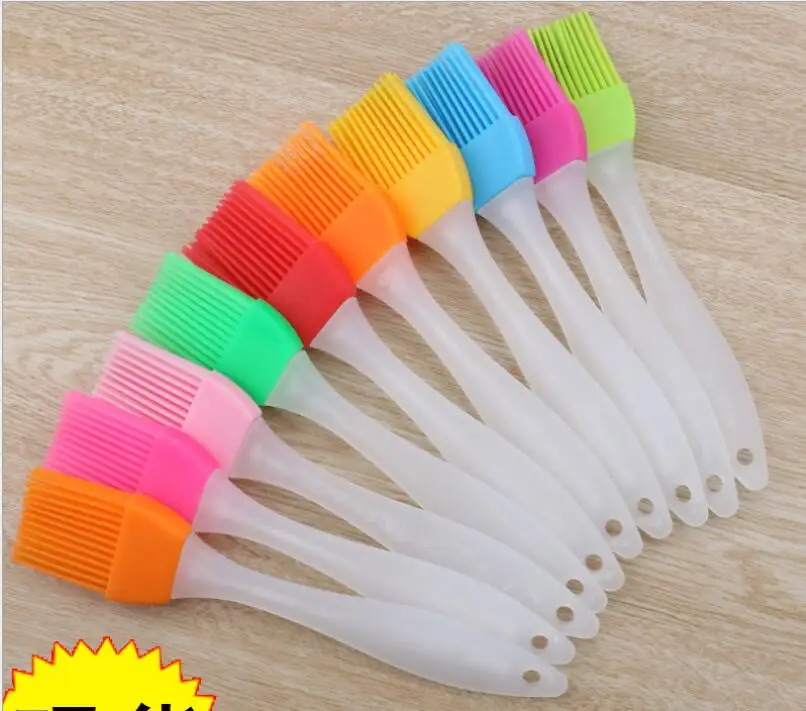 

wholesale 500pcs Multi Color Silicone Basting Pastry Brush Oil Brushes For Cake Bread Butter Baking Safety BBQ Barbeque useful