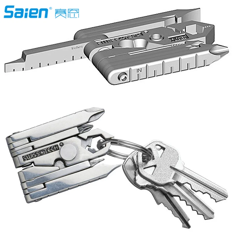 Полированный Карманный мультиинструмент 19 в 1 SS для кемпинга улицы