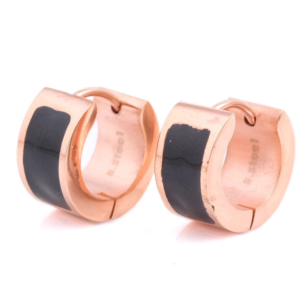 Модные серьги из нержавеющей стали 316L цвета розового золота для женщин|earrings for