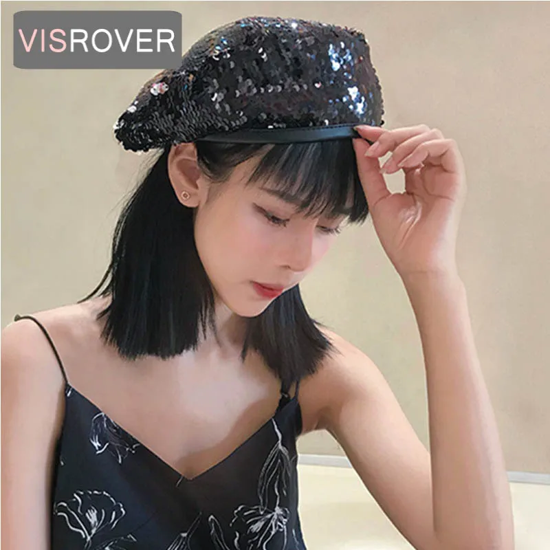 VISROVER, модные женские шапки, повседневный веревочный головной убор на плоской подошве, женские головные уборы Newsboy, осенне-зимние стильные береты для девочек
