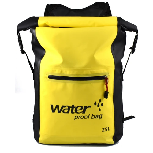 yellow Aricxi 25L 500D ПВХ брезент треккинг дрейфующий уплотнение Рафтинг сумка двойные ремни океан пакет водонепроницаемый мешок сухой мешок открытый - Цвет: yellow