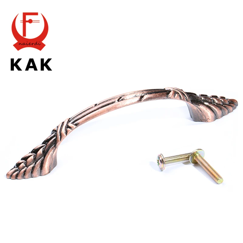 Ручки для кухонного шкафа KAK RB8008 красные и бронзовые ручки в стиле ретро 96 мм из