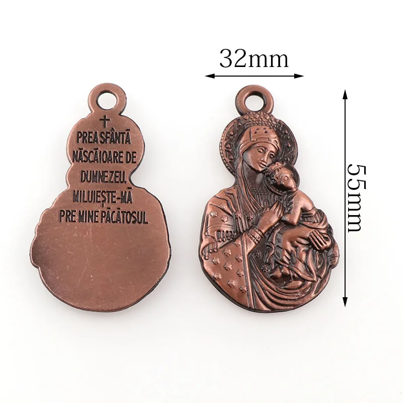 3 цвета маленькая леди вечной помощи медали Подвески для брелока религиозные