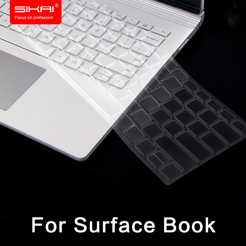 2018 моющийся прозрачный ТПУ для Microsoft Surface Book 2 15 дюйм чехол клавиатуры