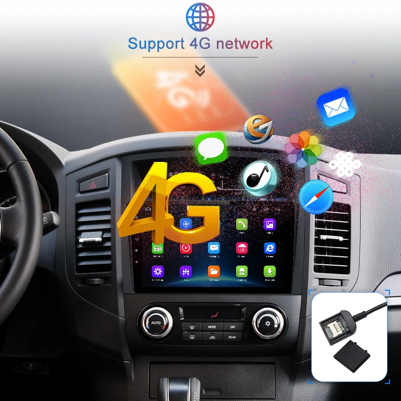 Junsun 2G + 32G Android 8 1 4G Автомобильный радио мультимедиа плеер для Mitsubishi Pajero 4 2006 2014