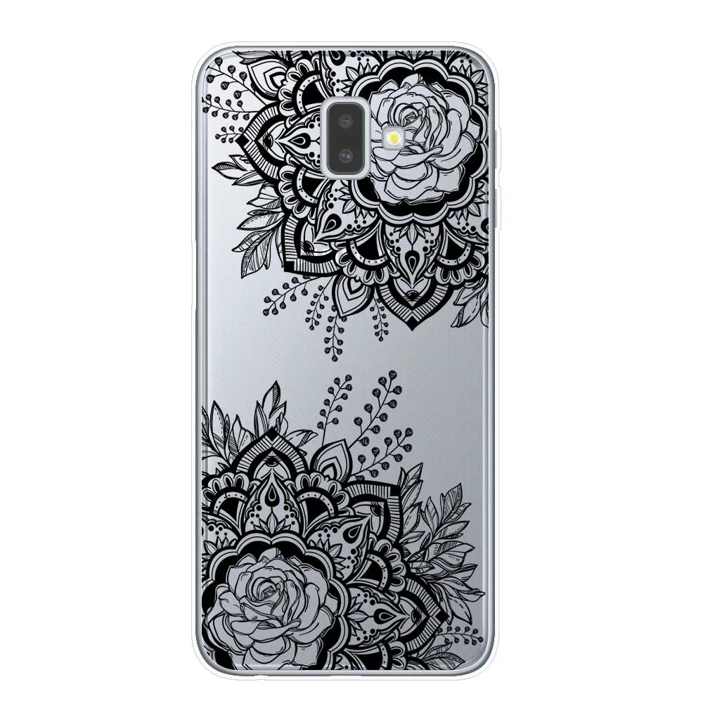 Сексуальный цветочный чехол для телефона, чехол для samsung J3, J5, J7,, J4, J6 Plus,, Note 8, 9, 10 Pro, чехол, кружевной цветок, мандала, чехол s Capa