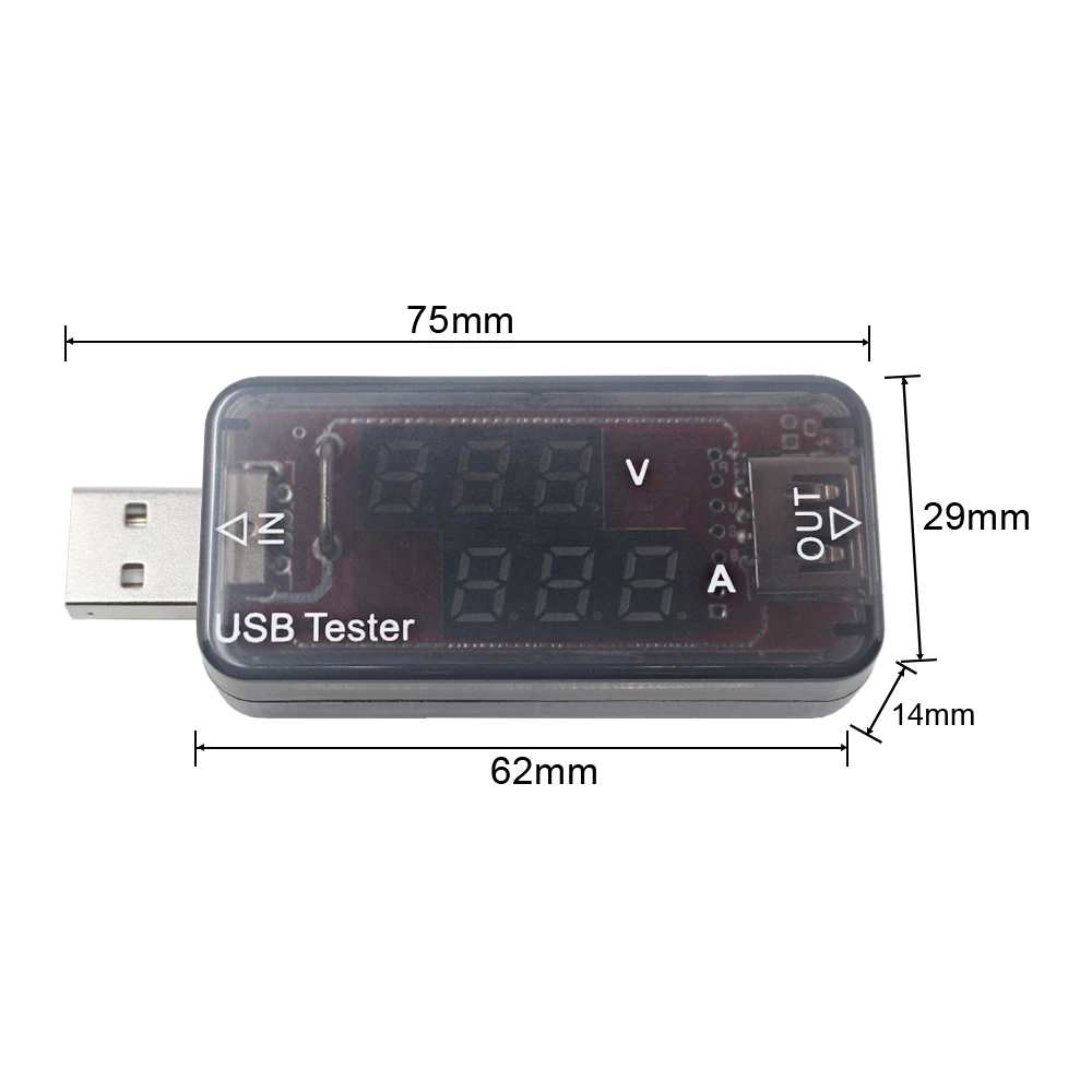Измеритель напряжения и силы тока 3 5 9 В 0 А|phone charging tester|dc ammeterusb charge monitor |