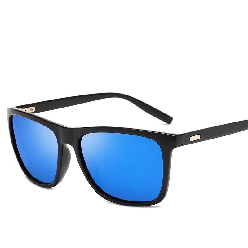 Black blue Классический Пилот солнцезащитные очки es мужские поляризованные UV400 минус рецепт ретро солнцезащитные очки для мужчин винтажные вождения Дизайнерские мужские солнцезащитные очки es - Цвет линз: Black blue