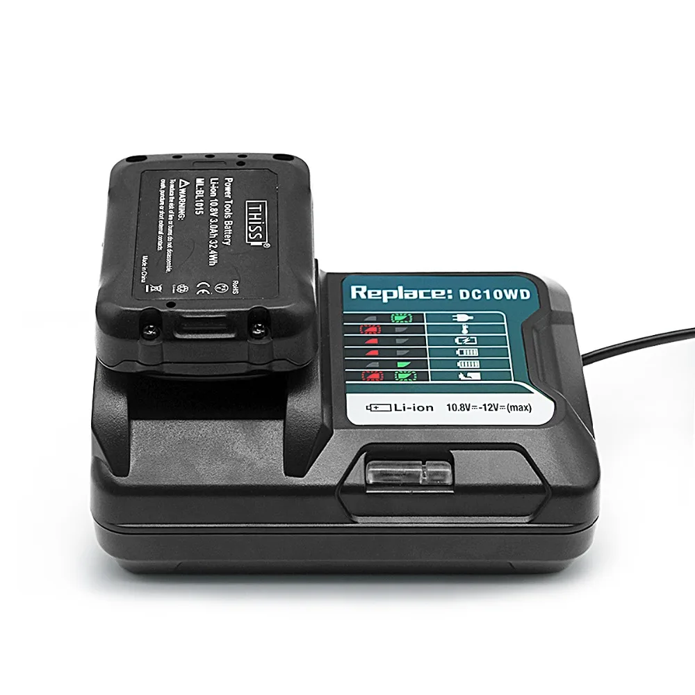 Быстрое зарядное устройство для литиевых батарей Makita 10 8 В 12 DC10WD BL1015 DC10SB DC10WC 100 240