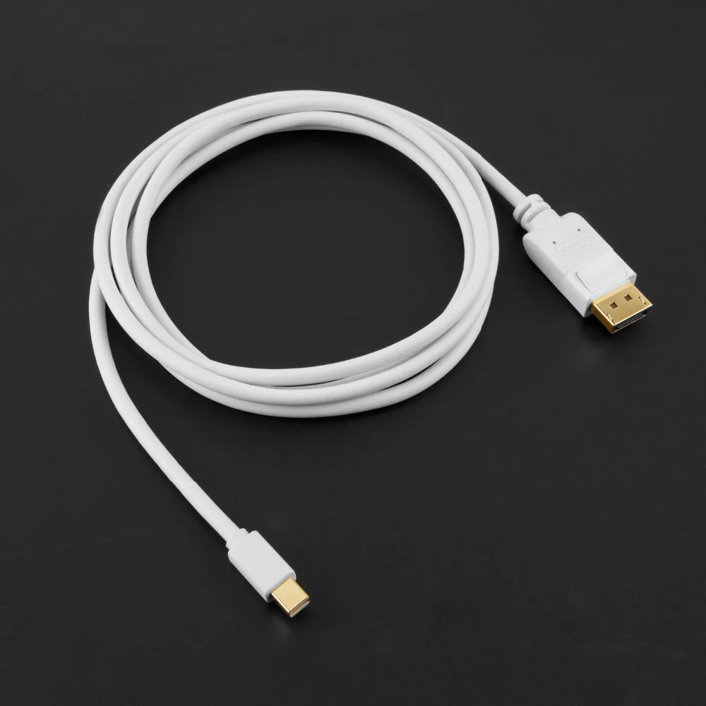 Кабель Mini DP-DP кабель DisplayPort-DisplayPort поддержка разрешения 4 K 6 футов черный и белый |
