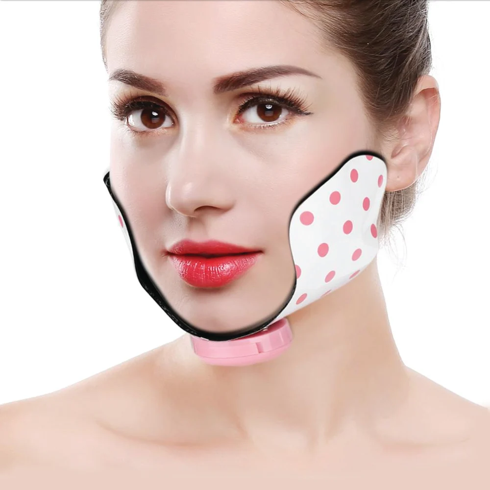 Электрический мини коврик для похудения лица 2 цвета регулируемые силиконовые