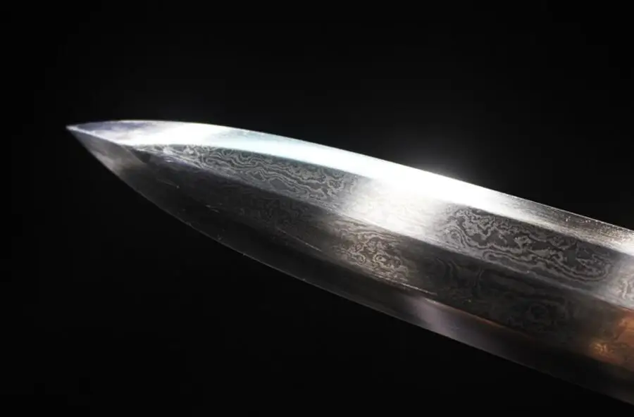 Чудесный Китайский Меч HanJian катация дамасская стальная лопасть из черного дерева