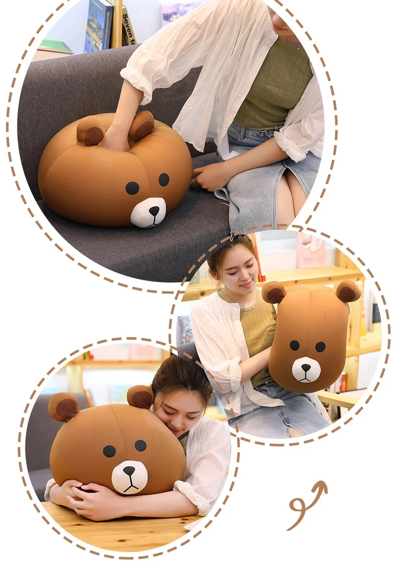 20 см/40 см/60 см Kawaii Rilakkuma& Kumamon& Bear, плюшевая подушка, мягкая мультяшная подушка в виде животных, пенные частицы, медведь, мягкая кукла, диванная подушка, подарок