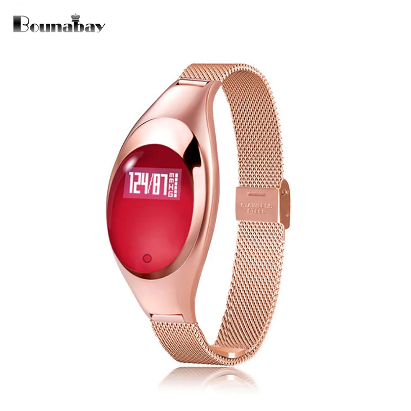 BOUNABAY touch screen bluetooth Bracelet watch for women original ladies waterproof ios Android phone clock watches clocks | Наручные