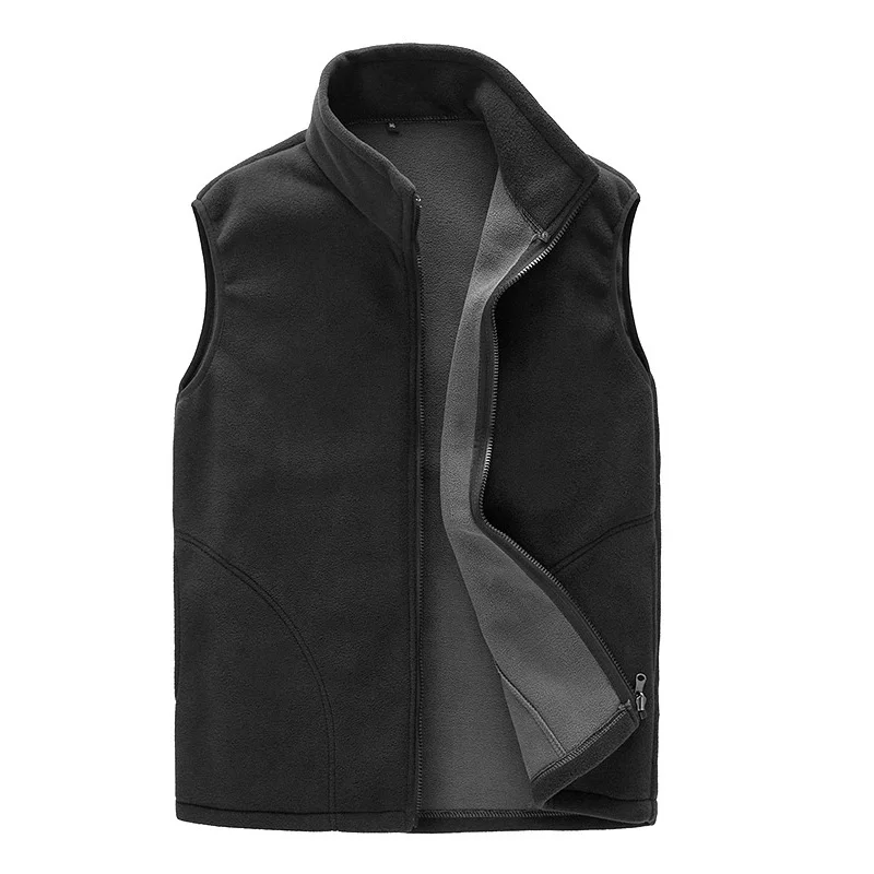 

Polar Fleece Vests For Men and Women 2021 Autumn/Winter Warm Full Zip Up Vest Man Waistcoat Male Sleeveless Jacket Men's Vest