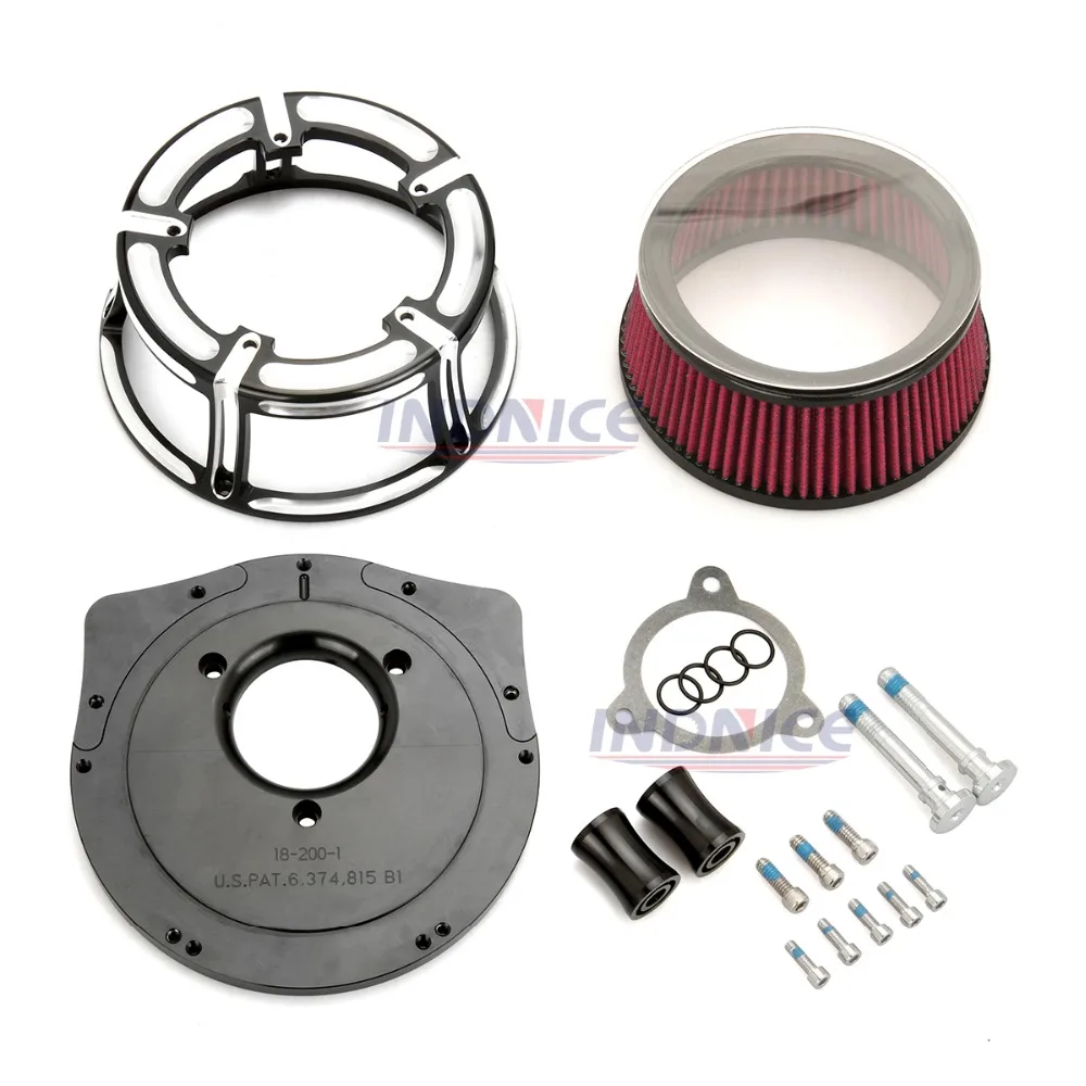 Воздушный фильтр для harley air inflow kit Touring FLHR electra glide ultra 2008-2016 softail прозрачный