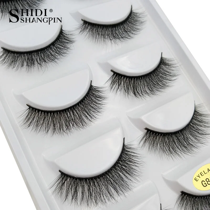 

SHIDISHANGPIN natural long lashes 1 box makeup false eyelashes 3d mink eyelash extension hand made makeup false eyelash