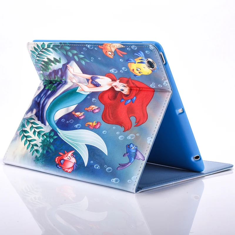 Чехол для планшета Apple Ipad mini 1 2 3 4 Flip stand Alice in wonderland & the Little Mermaid Обложка печати