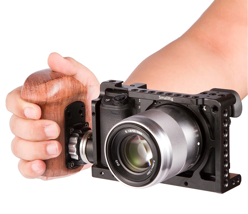 SmallRig DSLR камера видео рукоятка универсальная деревянная правая Боковая ручка с Arri розетка болт-на крепление для sony/для Canon Cam