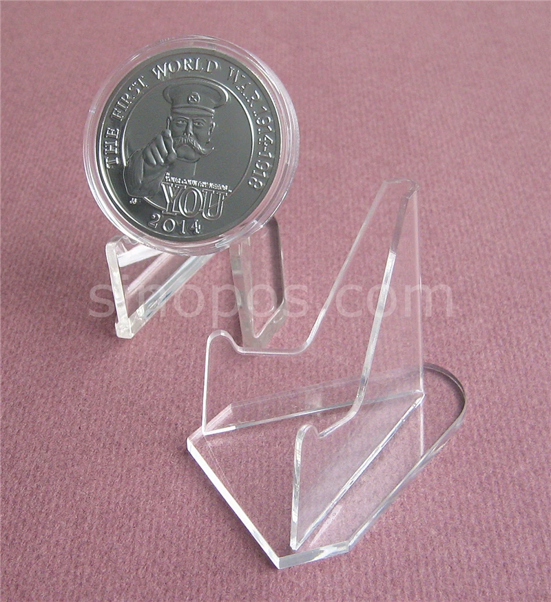 Мини подставка для монет 52 мм маленькие акриловые мольберты казино покерный чип