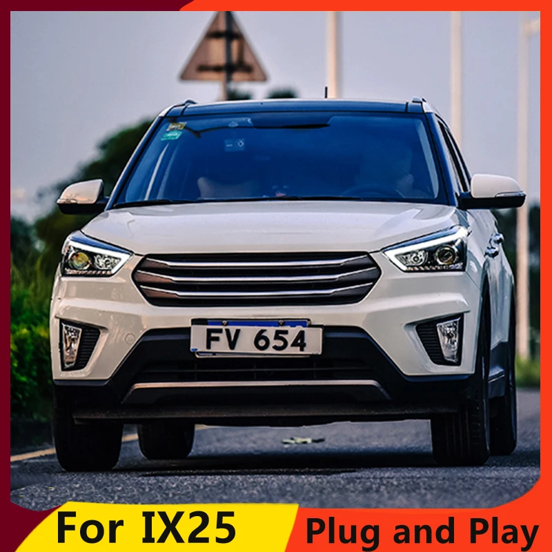 

KOWELL Car Styling for Hyundai IX25 Headlights 2015-2017 Creta LED Headlight DRL Daytime Running Light Bi-Xenon HID Accessories